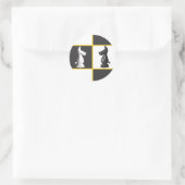 Sticker Rond Échecs mignons (Sac)