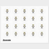 Sticker Rond Échecs Pièce Rook Échecs (Feuille)