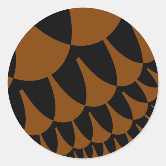 Sticker Rond Echelles Brown et noires (Devant)
