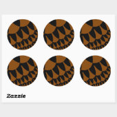 Sticker Rond Echelles Brown et noires (Feuille)