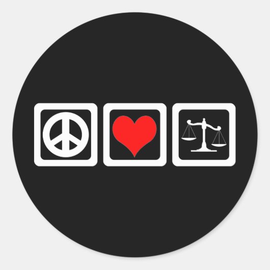 Sticker Rond Échelles de justice (Devant)