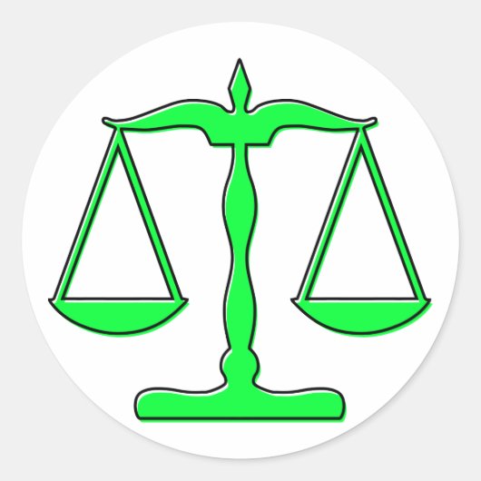 Sticker Rond échelles de justice oddRex (Devant)