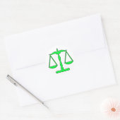 Sticker Rond échelles de justice oddRex (Enveloppe)