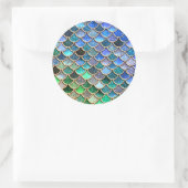Sticker Rond Echelles de sirène de Parties scintillant multicol (Sac)