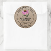 Sticker Rond Echinacea Purpurea Confleur pourpre (Sac)