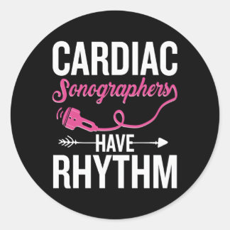 Sticker Rond Echo Sonographer Cardiographie Ultrasound Tech Car