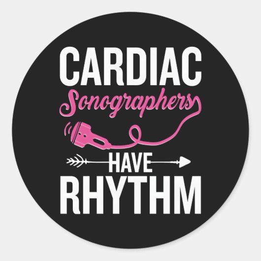 Sticker Rond Echo Sonographer Cardiographie Ultrasound Tech Car (Devant)