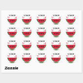 Sticker Rond Éclaboussure de pastèque (Feuille)