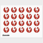 Sticker Rond Éclair (Feuille)