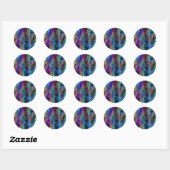 Sticker Rond Éclair arc-en-ciel (Feuille)