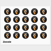 Sticker Rond Éclair Drôle Eclair Pun Fond Sombre (Feuille)