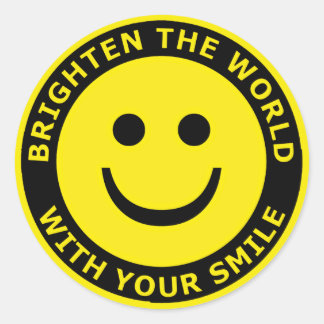 Sticker Rond Éclairer Le Monde Avec Votre Sourire