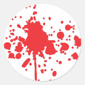 Sticker Rond éclat de sang rouge humain