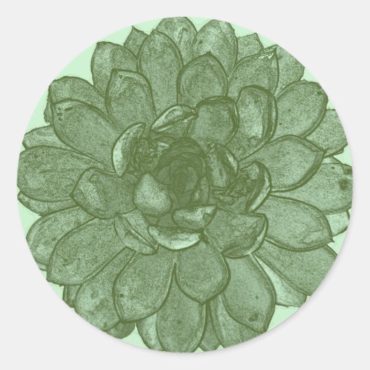 Sticker Rond Éclat ouvert - Vert et Bleu (Devant)