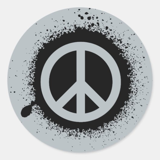 Sticker Rond Éclatement de la paix (Devant)