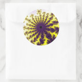 Sticker Rond Éclatement jaune et violet (Sac)