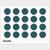 Sticker Rond Éclats bleus (Feuille)