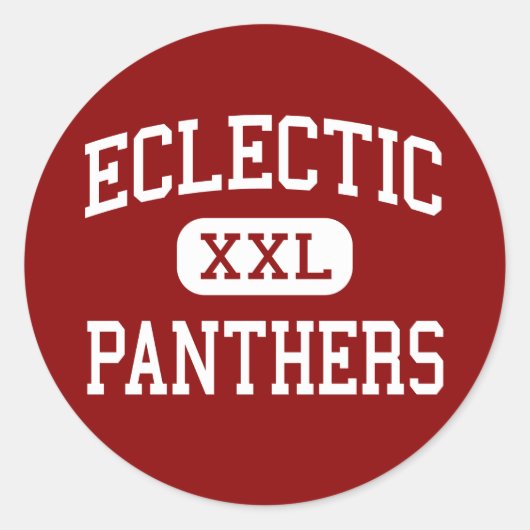 Sticker Rond Eclectique - Panthers - Middle - Eclectique Alabam (Devant)