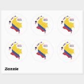 Sticker rond Eclipse de Colombie (Feuille)