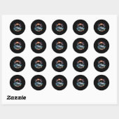 Sticker Rond Eclipse En Mer Mazatlan Mexique Total Éclipse Sola (Feuille)