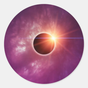 Sticker Rond Éclipse solaire