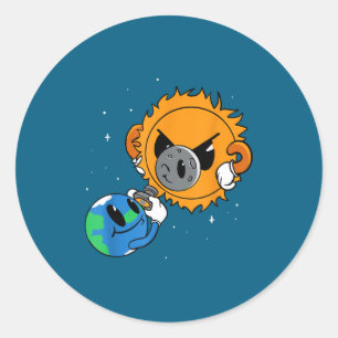 Sticker Rond Éclipse Solaire