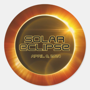 Sticker Rond Éclipse solaire