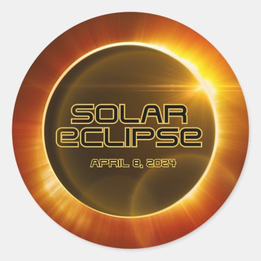 Sticker Rond Éclipse solaire (Devant)