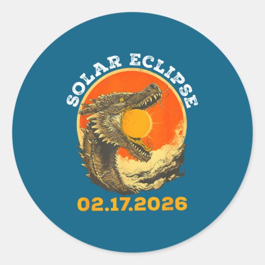 Sticker Rond Éclipse Solaire 02 17 26 (Devant)