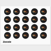 Sticker Rond Éclipse solaire 8 avril 2024 Totalité Éclipse sola (Feuille)