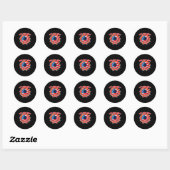 Sticker Rond éclipse solaire Amérique texas 4.8.24 totale Améri (Feuille)