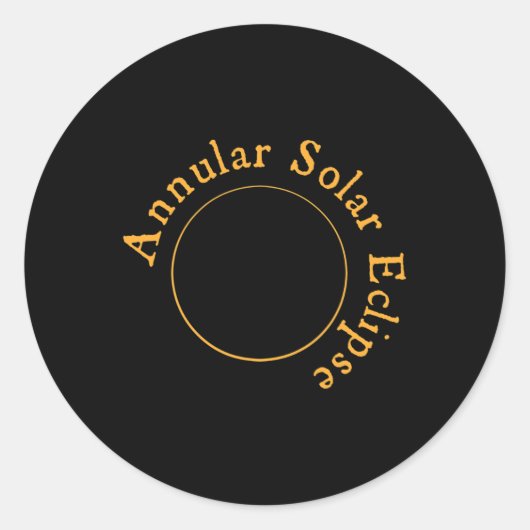 Sticker Rond Éclipse solaire annuelle (Devant)