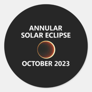 Sticker Rond Éclipse solaire annuelle octobre 14 octobre Nevada