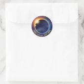 Sticker Rond Éclipse solaire | Astronomie spatiale (Sac)