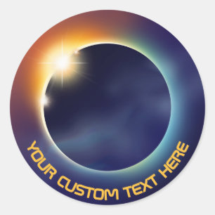 Sticker Rond Éclipse solaire   Astronomie spatiale