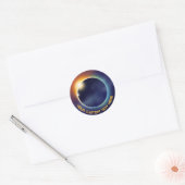 Sticker Rond Éclipse solaire | Astronomie spatiale (Enveloppe)