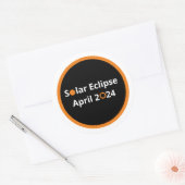 Sticker Rond Éclipse solaire avril 2024 (Enveloppe)
