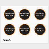 Sticker Rond Éclipse solaire avril 2024 (Feuille)
