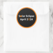 Sticker Rond Éclipse solaire avril 2024 (Sac)