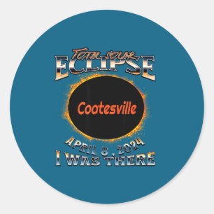 Sticker Rond Éclipse solaire Coatesville Indiana Là