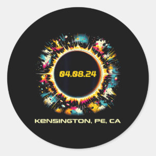 Sticker Rond Éclipse solaire colorée Kensington Prince Edward
