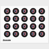 Sticker Rond Éclipse solaire d'Amérique Texas 4.8.24 éclipse so (Feuille)