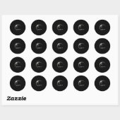 Sticker Rond Éclipse solaire de 2017 (Feuille)
