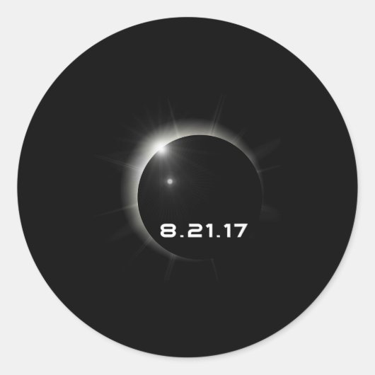Sticker Rond Éclipse solaire de 2017 (Devant)
