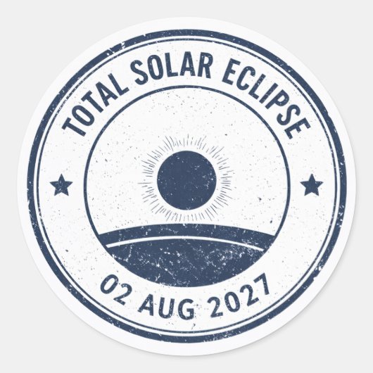 Sticker Rond Éclipse solaire du 2 août 2027 (Devant)
