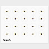 Sticker Rond Éclipse solaire Éclipse cardiaque Total Éclipse so (Feuille)