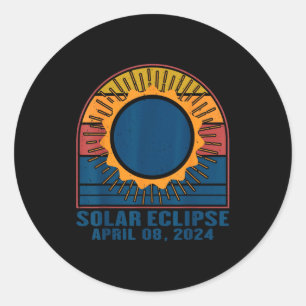 Sticker Rond Éclipse Solaire Éclipse Totale du Soleil
