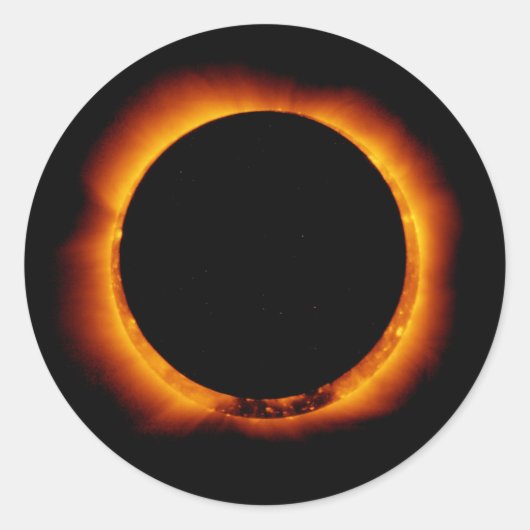 Sticker Rond Éclipse solaire quasi totale (Devant)