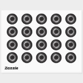 Sticker Rond Éclipse solaire totale (Feuille)