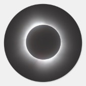 Sticker Rond Éclipse solaire totale (Devant)